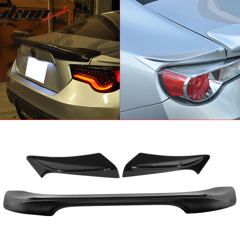 Fits 13-20 Scion FRS/Subaru BRZ/Toyota 86 Trunk Spoiler Side Wing ABS