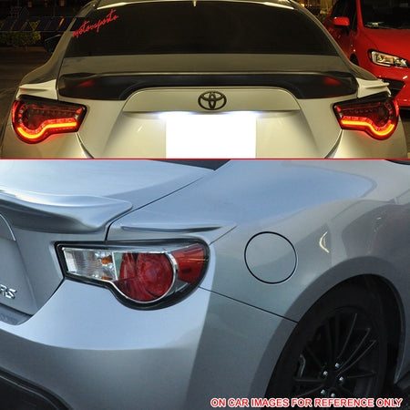 Trunk & Side Spoiler Compatible With 2013-2016 Scion FR-S/2013-2020 Subaru BRZ/2017-2020 Toyota 86,ABS #D4S Raven Pearl Rear Deck Lip Wing by IKON MOTORSPORTS