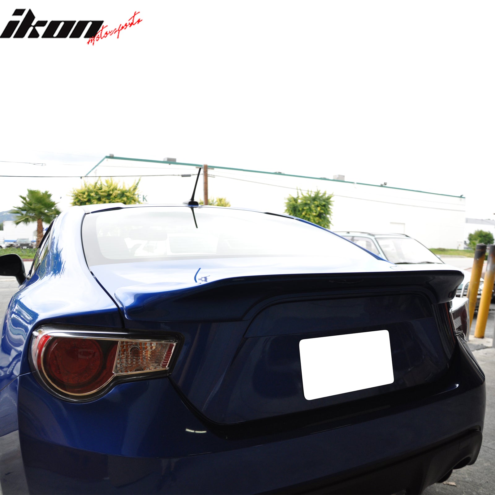 IKON MOTORSPORTS, Trunk Spoiler Compatible with 2013-2016 Scion FR-S & 2013-2020 Subaru BRZ & 2017-2020 Toyota 86, TRD Style Painted #K7X Wr Blue Pearl ABS Rear Trunk Lid Spoiler Wing Lip