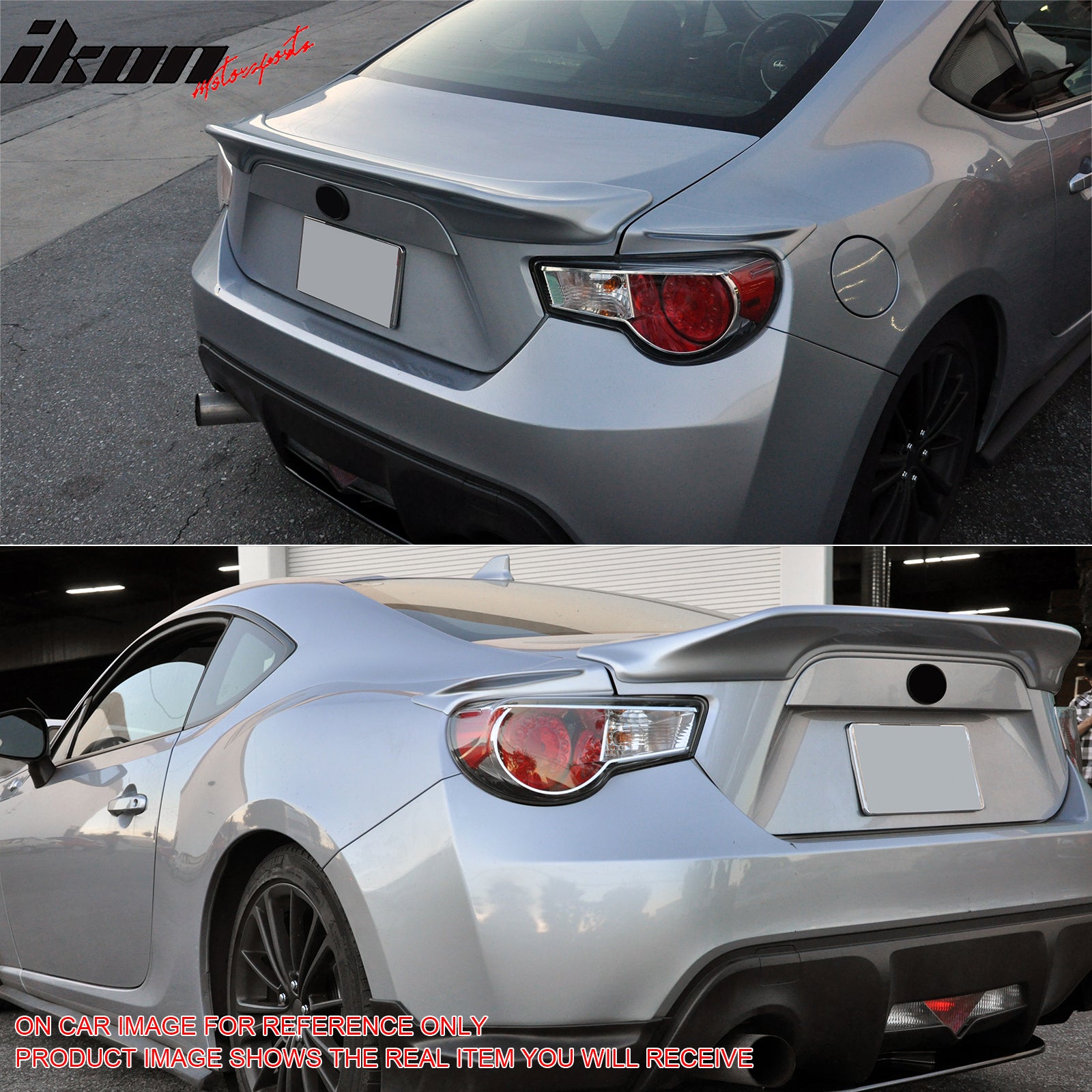 IKON MOTORSPORTS, Trunk Spoiler Compatible With 2013-2016 Scion FR-S/2013-2020 Subaru BRZ/2017-2020 Toyota 86, Painted #M7Y Pure Red Trunk Boot Lip Spoiler Wing Deck Lid, 2014 2015 2016 2017 2018 2019