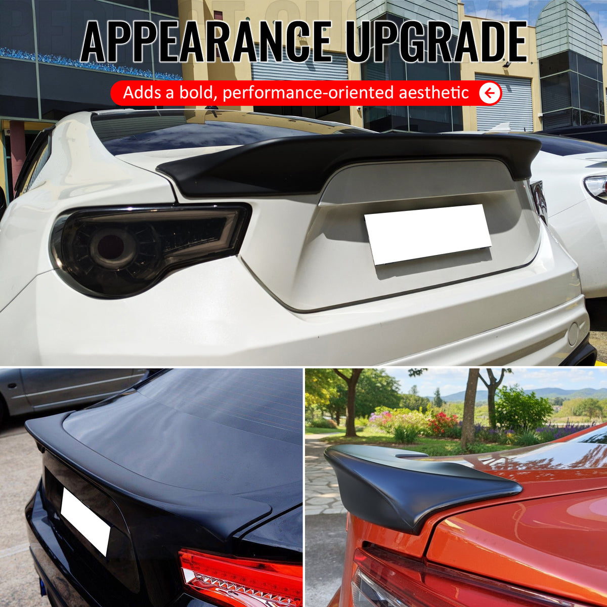 For 13-20 Scion FRS/Subaru BRZ/Toyota 86 TRD Style Trunk Spoiler Matte Black ABS