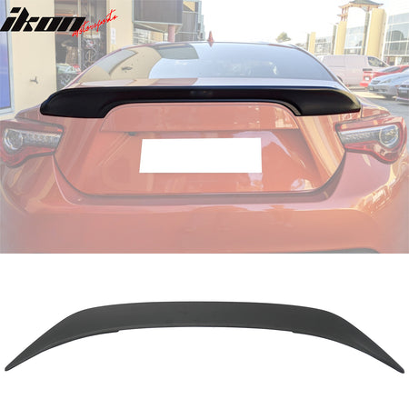 IKON MOTORSPORTS, Trunk Spoiler Compatible with 2013-2016 Scion FRS, 2013-2020 Subaru BRZ, 2017-2020 Toyota 86, TRD Style ABS Rear Trunk Lid Spoiler Wing Lip
