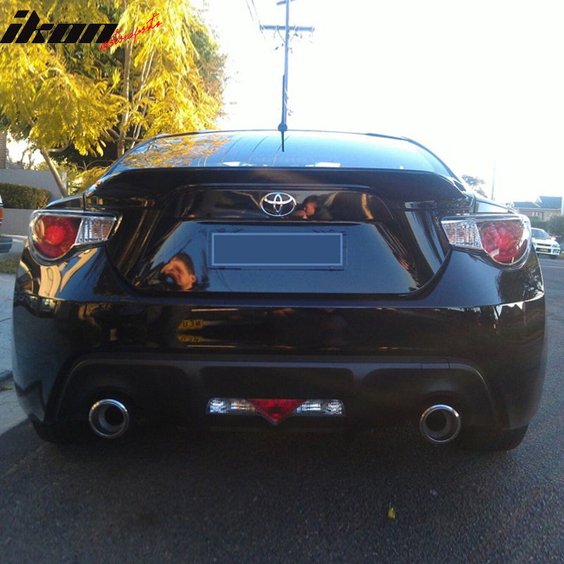 IKON MOTORSPORTS, Trunk Spoiler Compatible With 2013-2016 Scion FR-S/2013-2020 Subaru BRZ/2017-2020 Toyota 86, J Style ABS Rear Deck Lip Wing