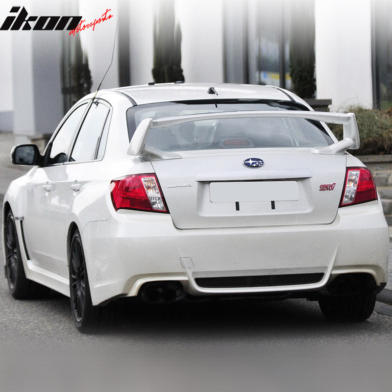 Fit 08-14 Subaru WRX 08-11 Impreza STI ST Style 4Dr Trunk Spoiler Wing (ABS)