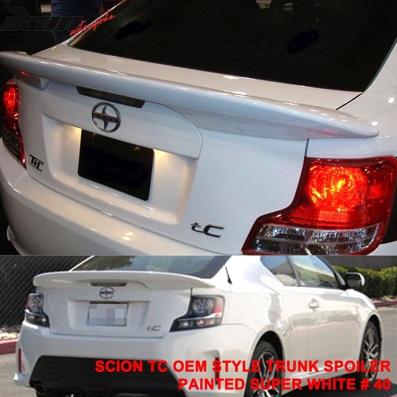 Fits 11-16 Scion tC OE Style Factory Rear Trunk ABS Spoiler Wing - ABS