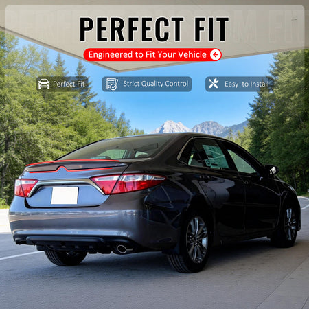 Fits 2015-2017 Toyota Camry OE Style Gloss Black ABS Rear Trunk Spoiler