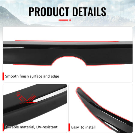 For 15-17 Toyota Camry XV50 OE Style Gloss Black Duckbill Rear Trunk Spoiler ABS