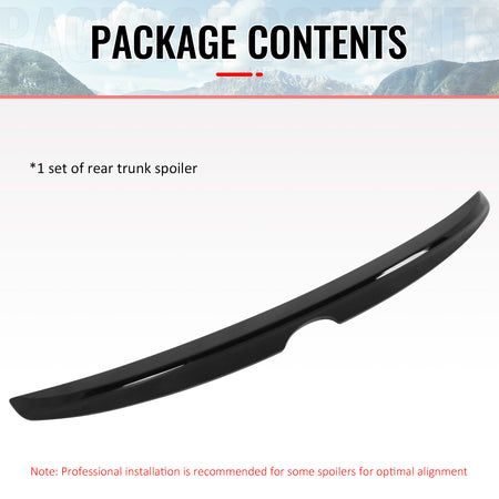 For 15-17 Toyota Camry XV50 OE Style Gloss Black Duckbill Rear Trunk Spoiler ABS