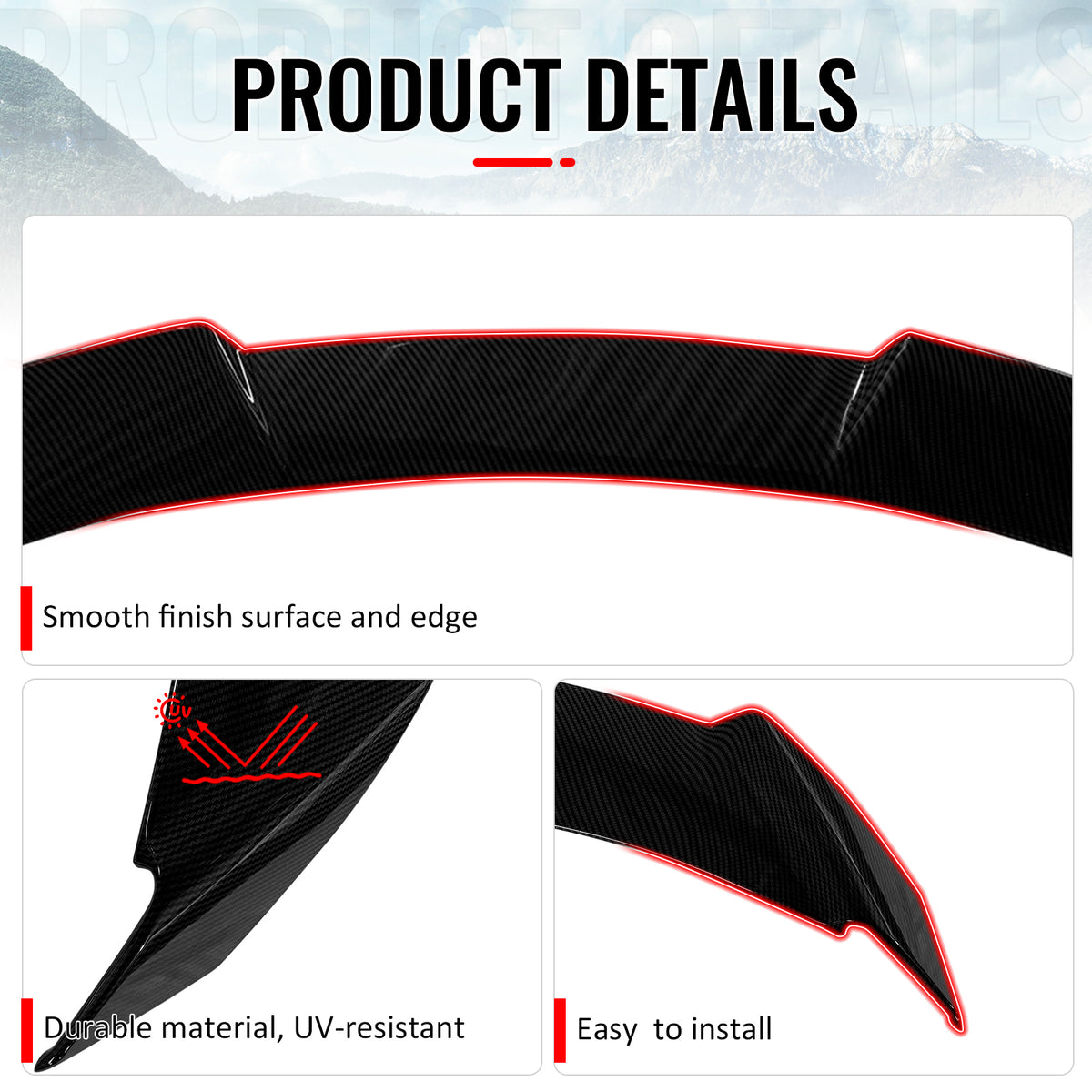 Fits 18-24 Toyota Camry XV70 8th KN Style Trunk Spoiler Wing Carbon Fiber Print