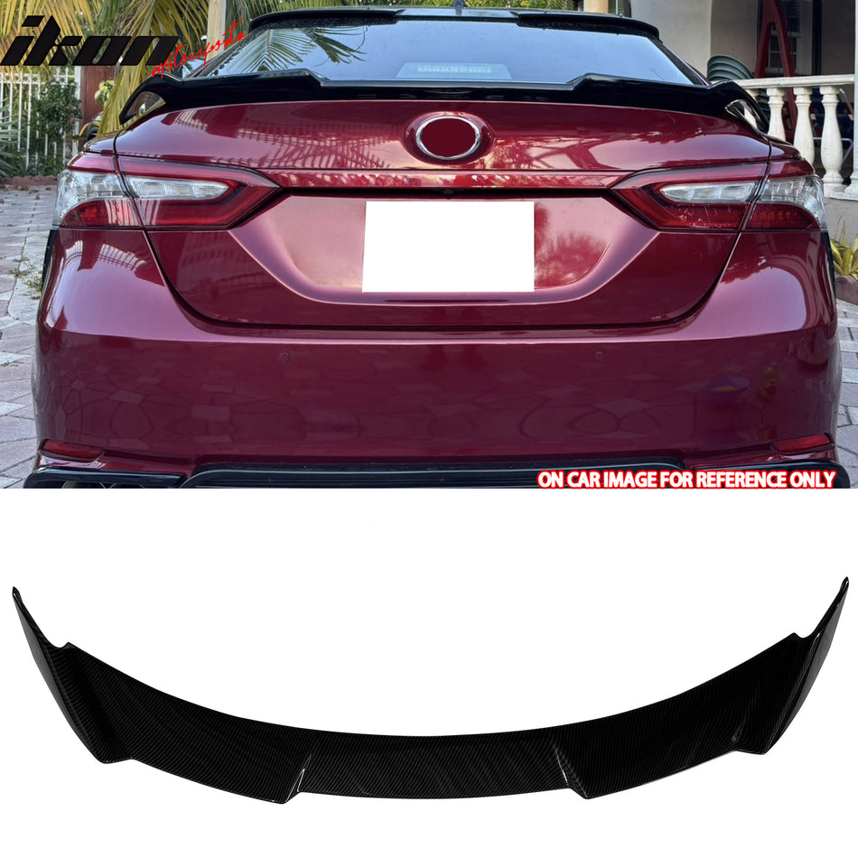 2018-2024 Toyota Camry XV70 8th KN Style Carbon Fiber Print Trunk Spoiler ABS