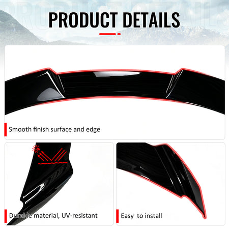 For 2018-2024 Toyota Camry XV70 8th KN Style Rear Trunk Spoiler Wing Gloss Black