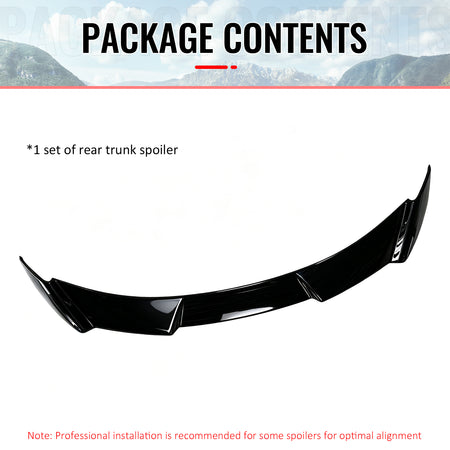 For 2018-2024 Toyota Camry XV70 8th KN Style Rear Trunk Spoiler Wing Gloss Black