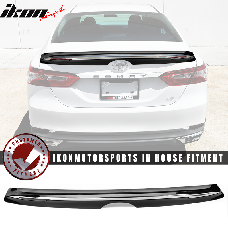 2018-2024 Toyota Camry MD Style Gloss Rear Spoiler Wing Chrome Trim