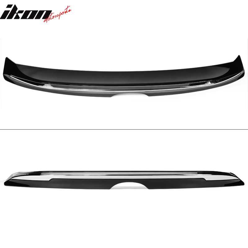 Fits 18-24 Toyota Camry MD Style Rear Trunk Spoiler Wing Chrome Trim Gloss Black