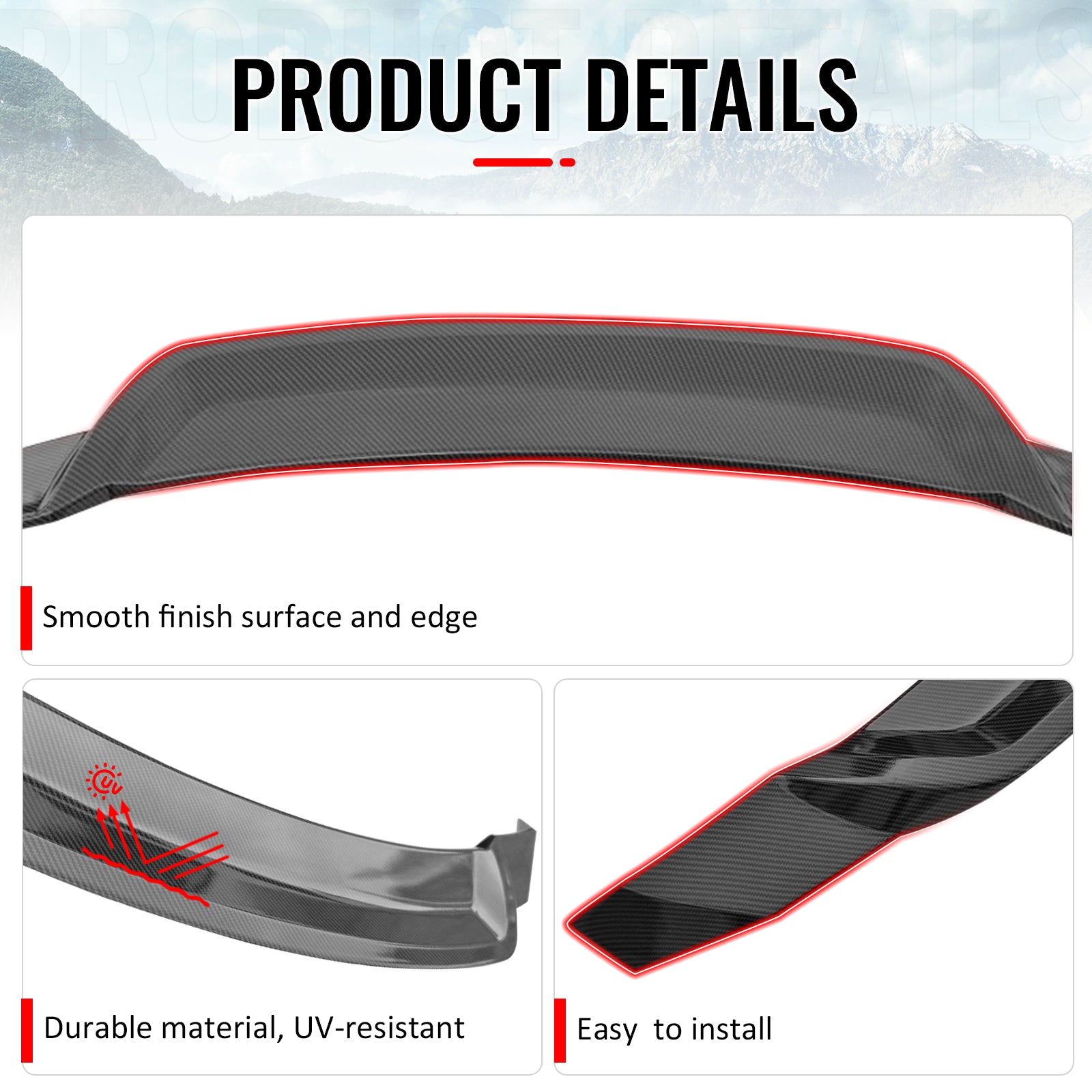 Fits 25-26 Toyota Camry XV80 9th R Style Trunk Spoiler Wing Carbon Fiber Print