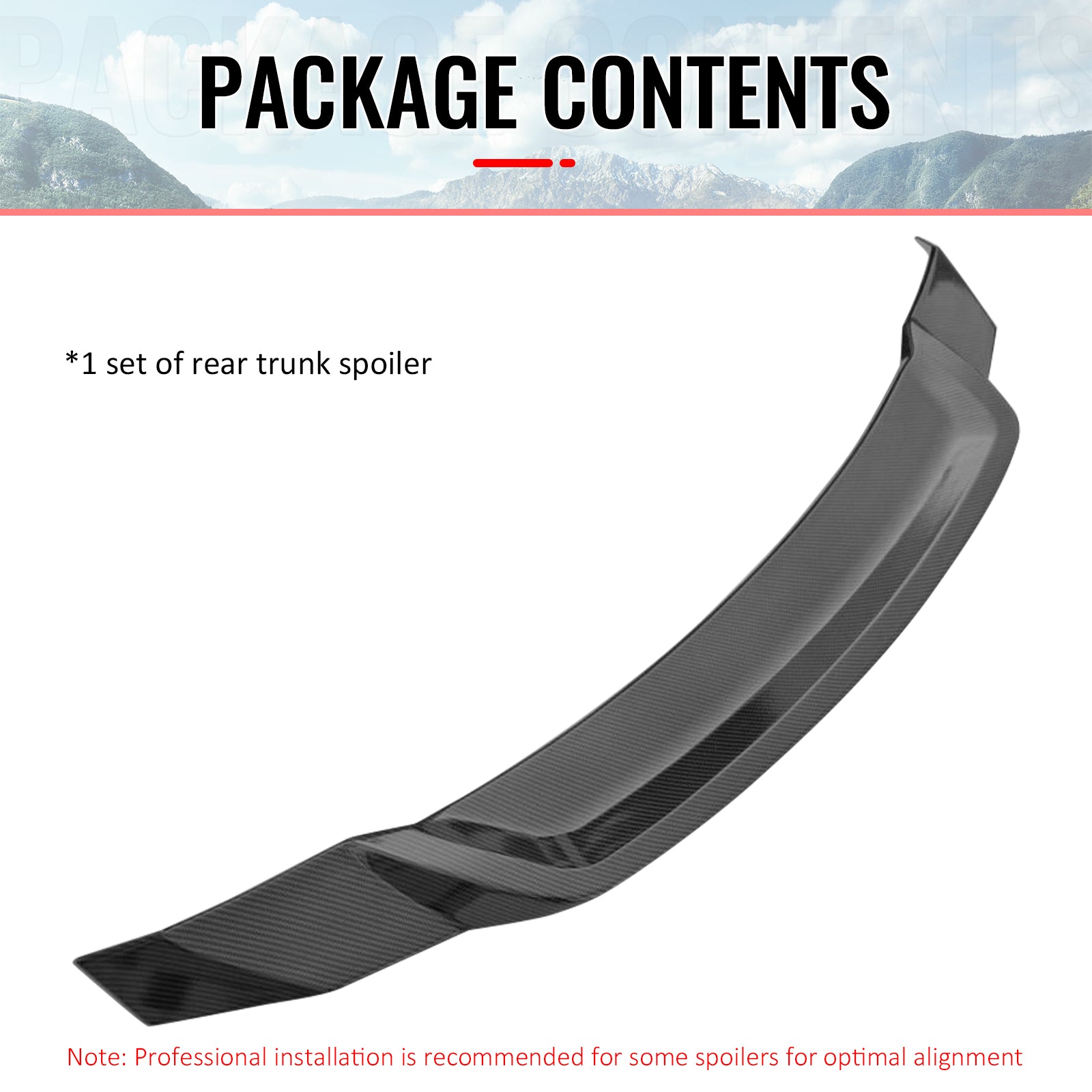 Fits 25-26 Toyota Camry XV80 9th R Style Trunk Spoiler Wing Carbon Fiber Print