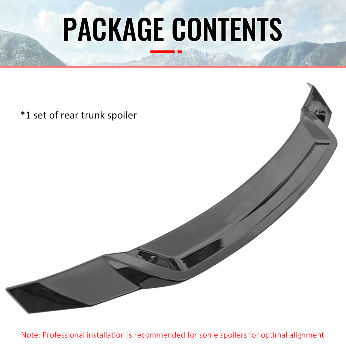 Fits 2025-2026 Toyota Camry XV80 9th R Style Rear Trunk Spoiler Wing Gloss Black