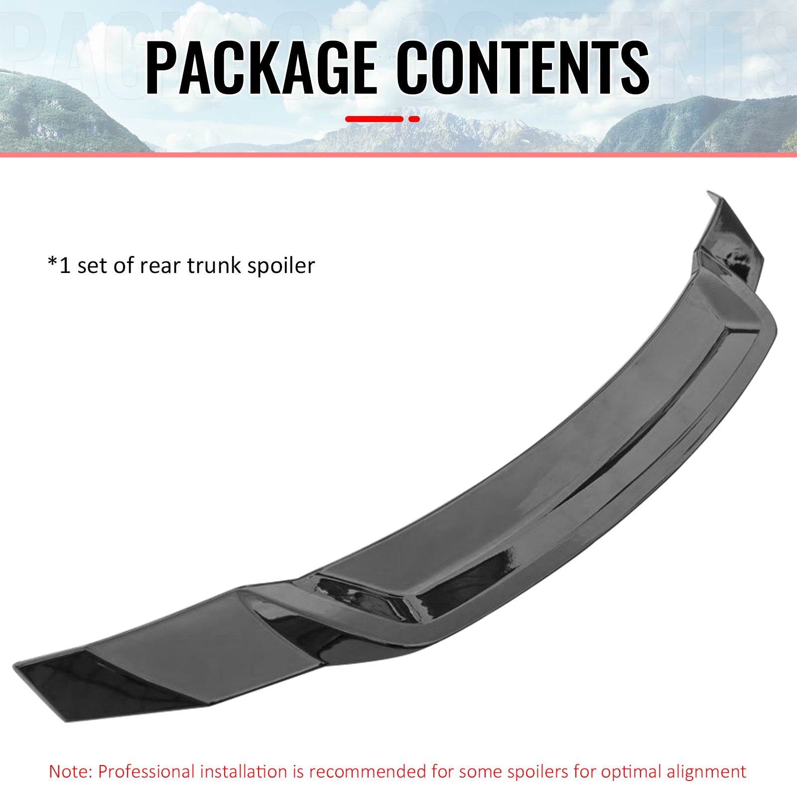 Fits 2025-2026 Toyota Camry XV80 9th R Style Rear Trunk Spoiler Wing Gloss Black