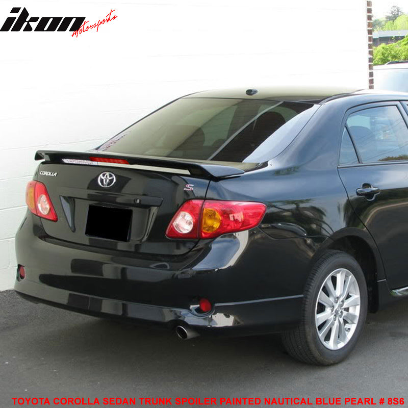 Compatible With 2009-2013 Toyota Corolla 4Dr ABS Trunk Spoiler & 3RD Brake Light