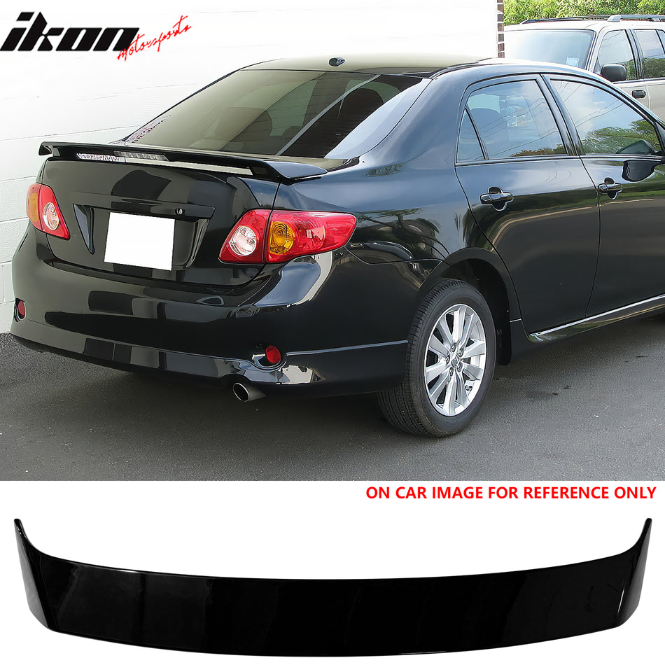 2009-2013 Toyota Corolla 10th Gen OE Style Gloss Black Trunk Spoiler W/LED