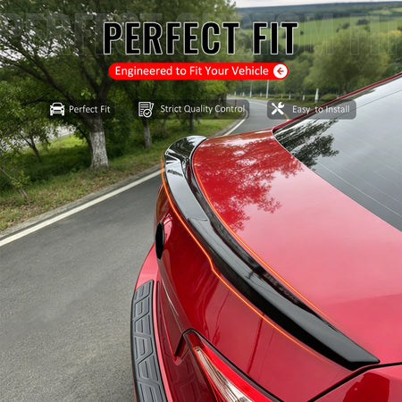 Fits 2014-2019 Toyota Corolla Sedan Trunk Spoiler M4 Style Gloss Black ABS