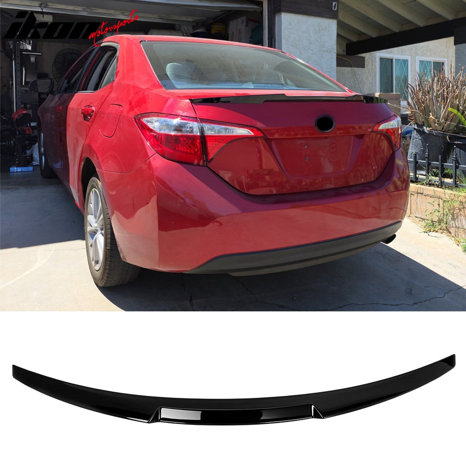 2014-2019 Toyota Corolla Sedan M4 Style Rear Trunk Spoiler Wing Gloss Black ABS