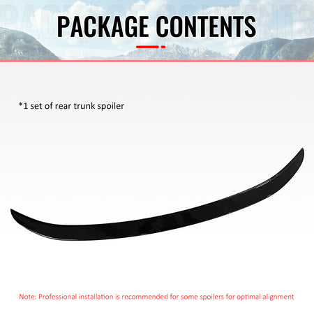 Fits 14-19 Toyota Corolla Sedan OE Style Rear Trunk Spoiler Wing Gloss Black ABS