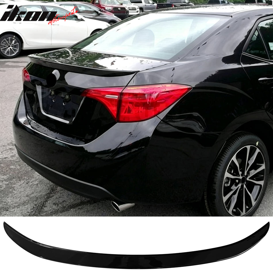 2014-2019 Toyota Corolla Sedan OE Style Rear Trunk Spoiler Wing Gloss Black ABS