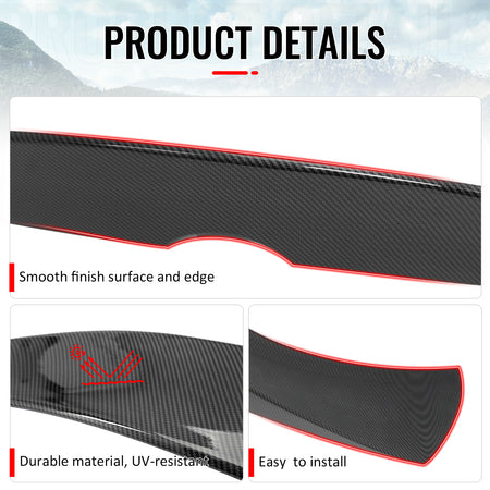 Fits 19-26 Toyota Corolla Trunk Spoiler Carbon Fiber Print JDM Style Rear Wing