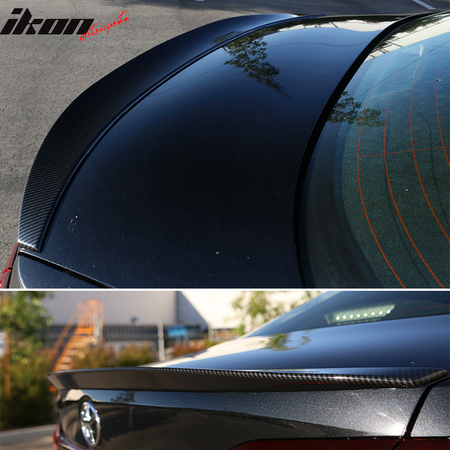 IKON MOTORSPORTS, Trunk Spoiler Compatible With 2020 - 2022 Toyota Corolla Sedan, IKON Style Rear Trunk Boot Lid Wing