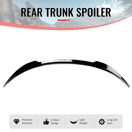 Fits 17-23 Tesla Model 3 MX Style Rear Trunk Lid Spoiler Wing Lip Gloss Black