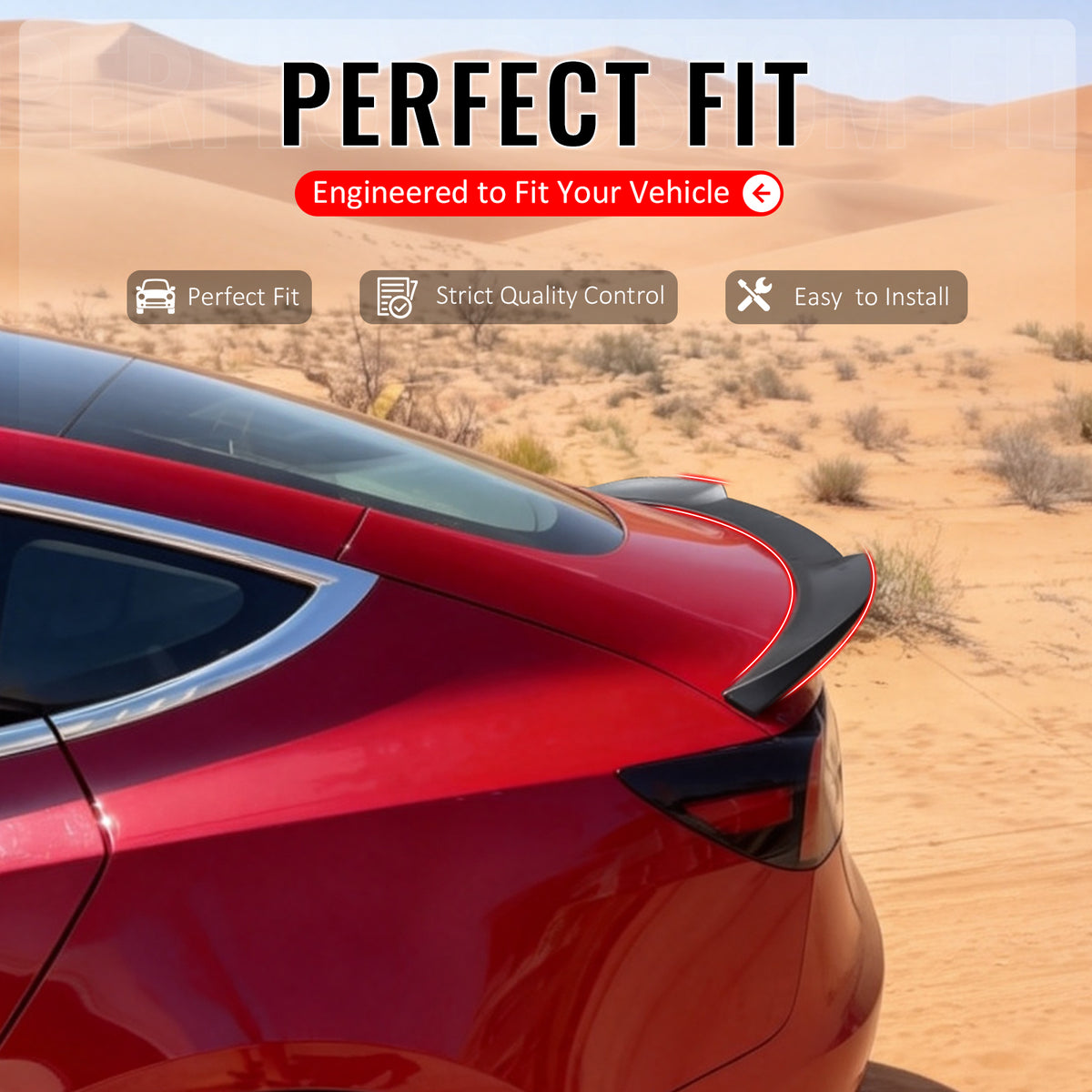 Fit 2017-2026 Tesla Model 3 Trunk Spoiler Performance Style