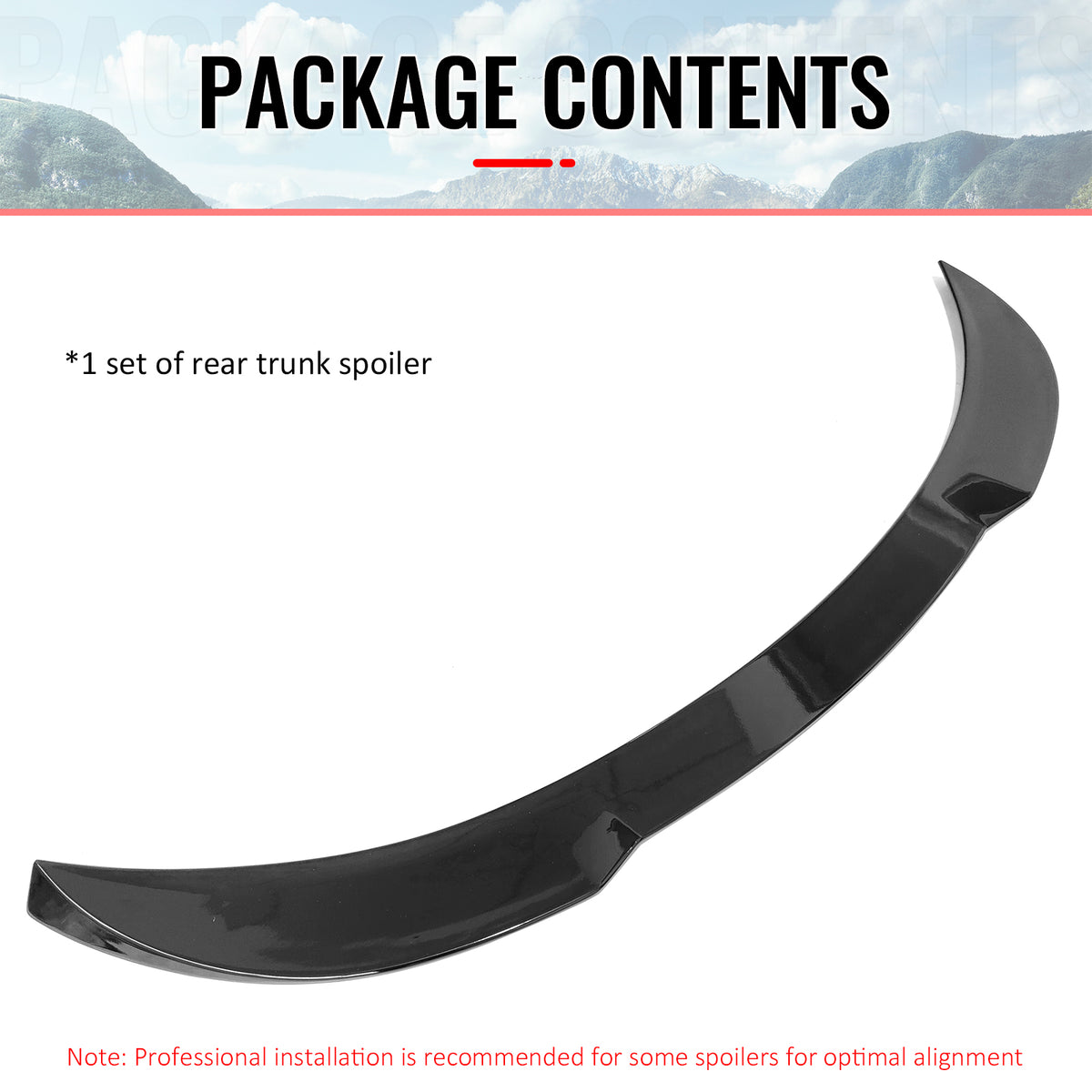 Fits 17-26 Tesla Model 3 Performance Rear Trunk Spoiler Wing Gloss Black - ABS