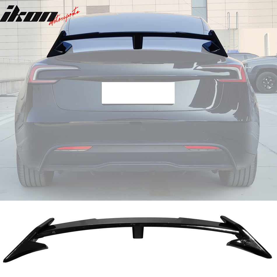 2017-2024 Tesla Model 3 GT Style Gloss Black Rear Trunk Spoiler ABS