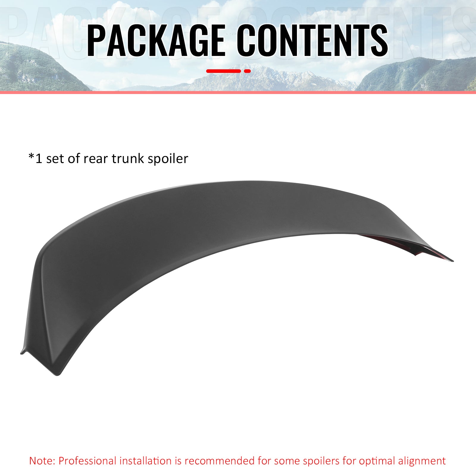 Fits 24-26 Tesla 3 Duckbill IKON Style Trunk Spoiler Matte Black Rear Wing ABS