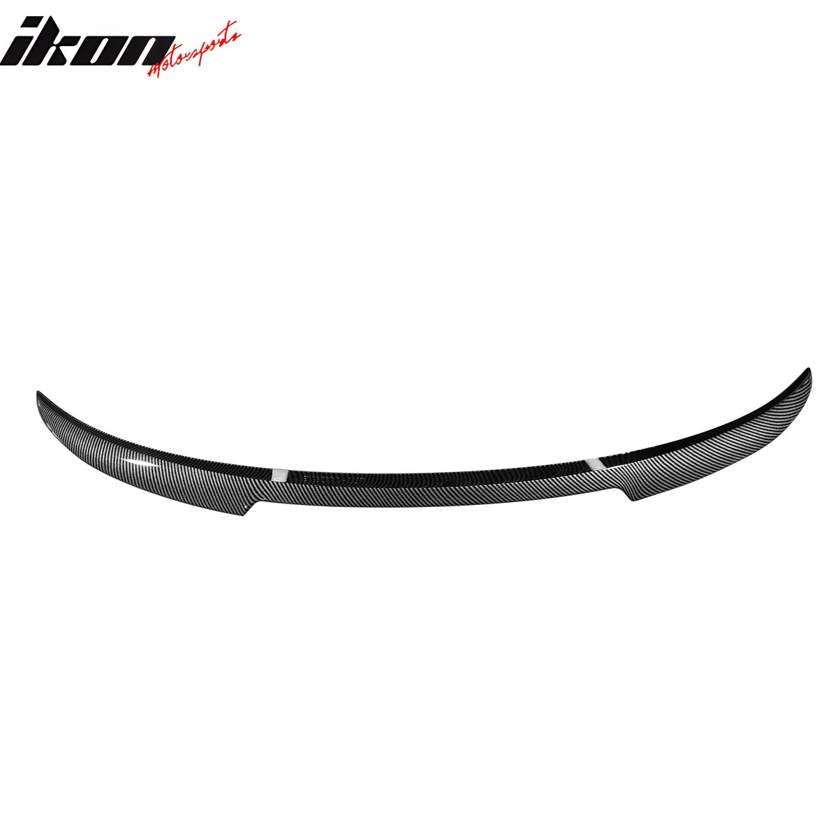 Fits 24-Up Tesla Model 3 V Style Trunk Spoiler Wing Lip Carbon Fiber Print ABS