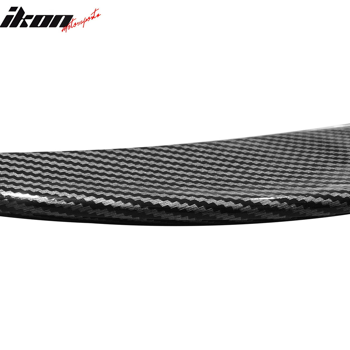 Fits 24-Up Tesla Model 3 V Style Trunk Spoiler Wing Lip Carbon Fiber Print ABS