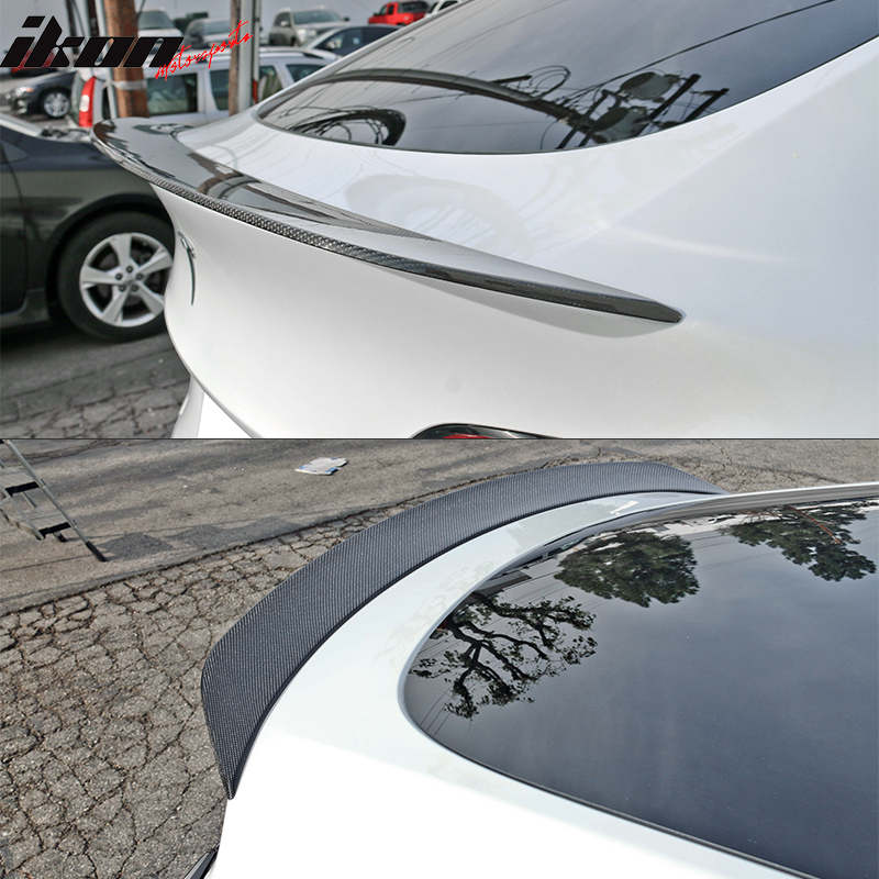 Fits 20-24 Tesla Model Y IKON Style Trunk Spoiler Wing - Carbon Fiber