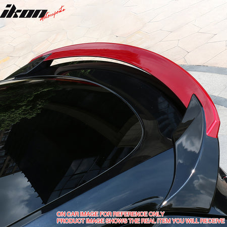 IKON MOTORSPORTS, Trunk Spoiler Compatible with 2020-2025 Tesla Model Y, Sport Style Gloss Black Blow Molding ABS Rear Trunk Lid Spoiler Wing Lip