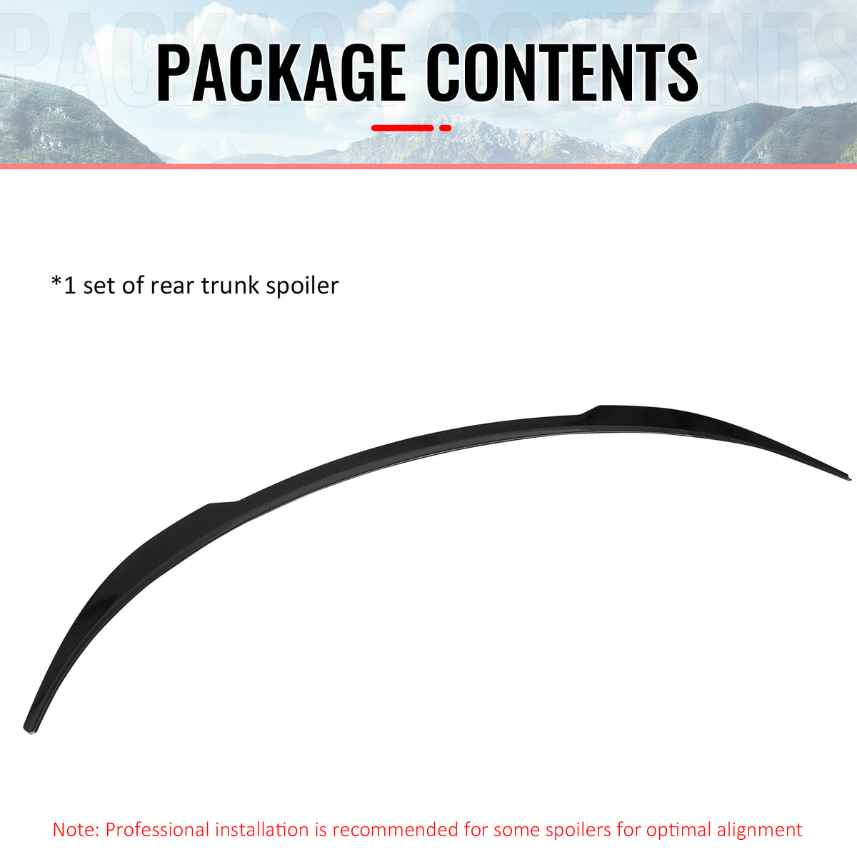 Fits 20-25 Tesla Model Y MX Style Rear Trunk Lid Spoiler Wing Lip Gloss Black
