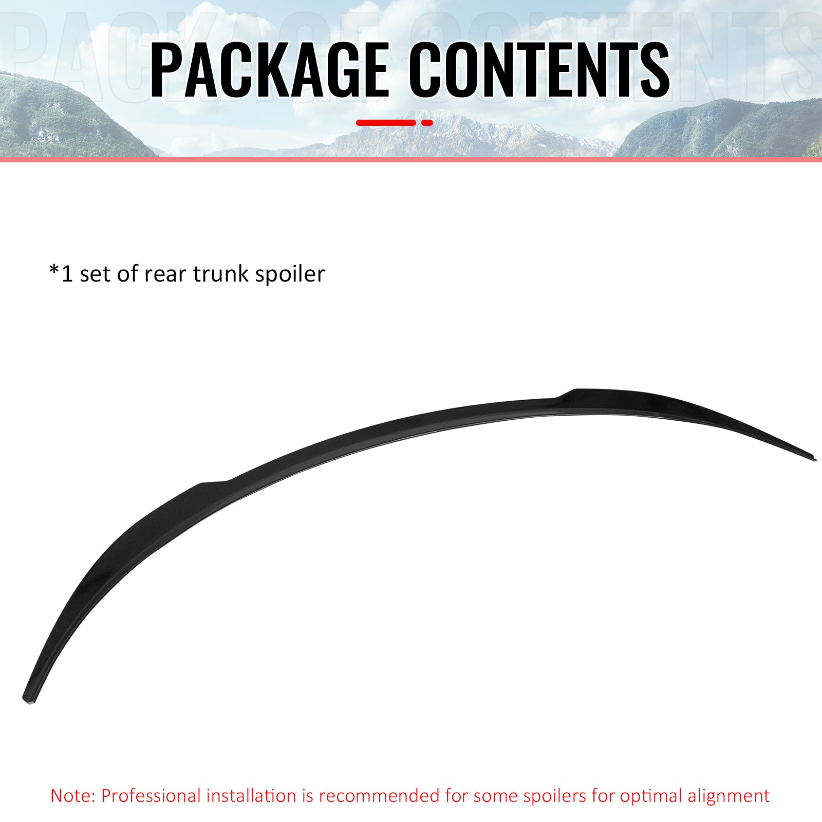 Fits 20-25 Tesla Model Y MX Style Rear Trunk Lid Spoiler Wing Lip Gloss Black