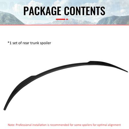 Fits 20-25 Tesla Model Y MX Style Rear Trunk Lid Spoiler Wing Lip Gloss Black