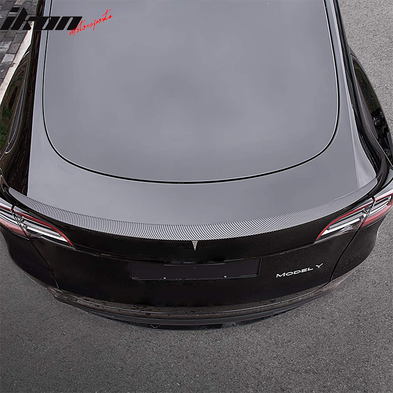 ThinSGO Tesla Model Y Matte Real Carbon Fiber Spoiler Trunk Lip Spoiler  Wing (Matte)