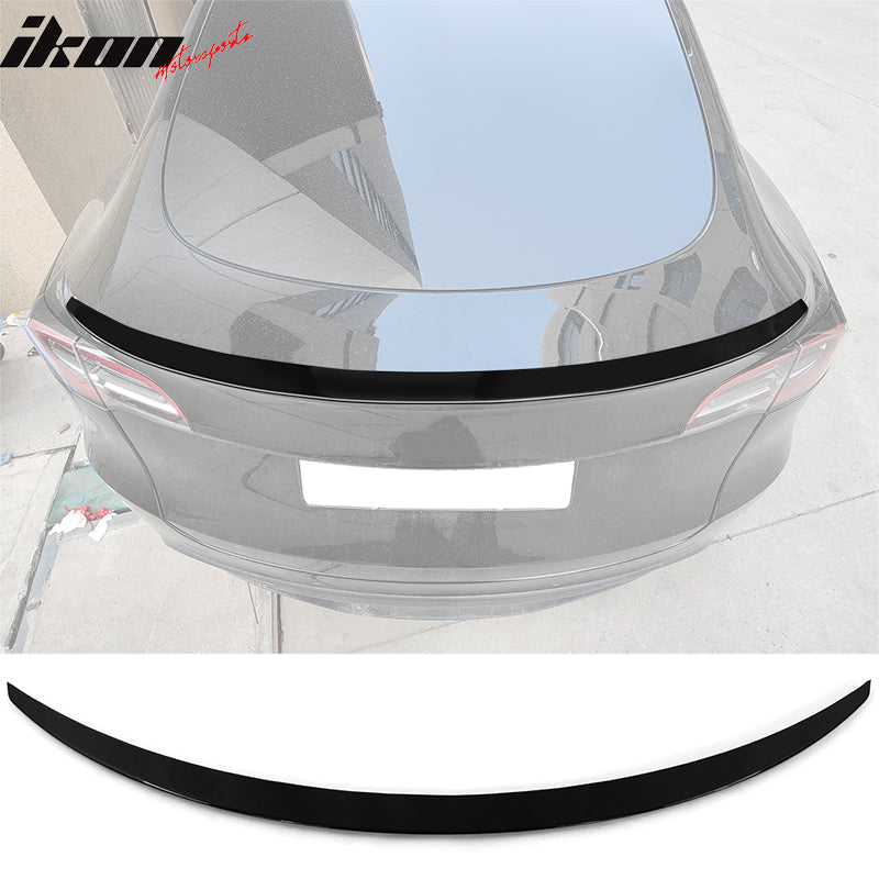 Fits For Tesla Model Y 2020-2023 Rear Trunk Spoiler Wing Flap Glossy Black