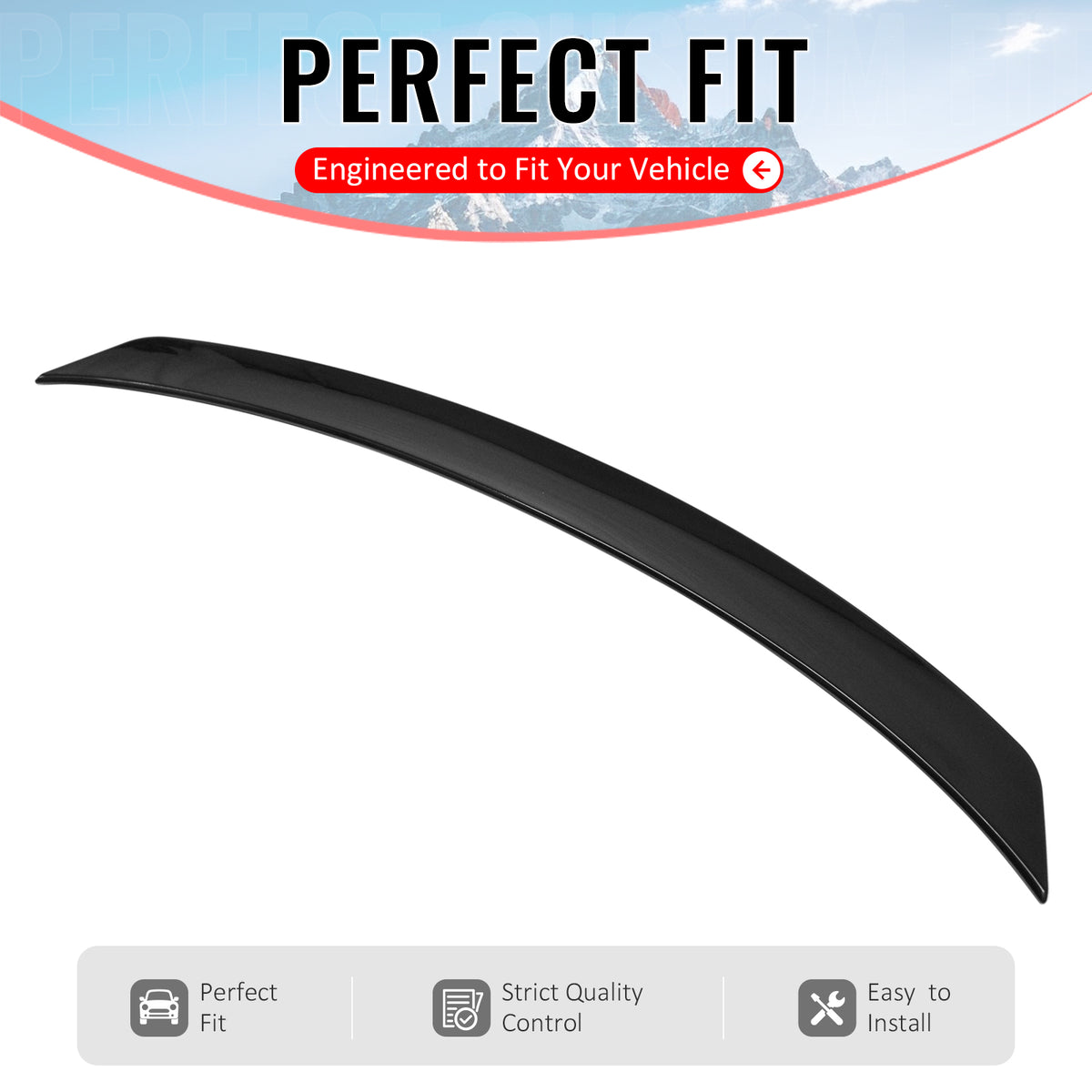 Fits 2025-2026 Tesla Model Y Juniper Trunk Spoiler IKON S Style Gloss Black
