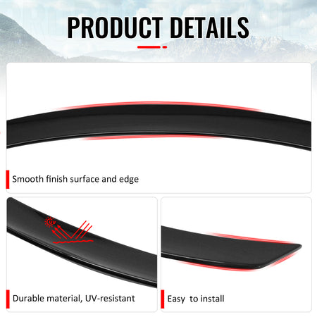 Fits 25-26 Tesla Model Y Juniper IKON S Trunk Spoiler Gloss Black Rear Wing ABS