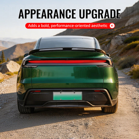 Fits 25-26 Tesla Model Y Trunk Spoiler Carbon Fiber Print Rear Wing ABS V2 Tail
