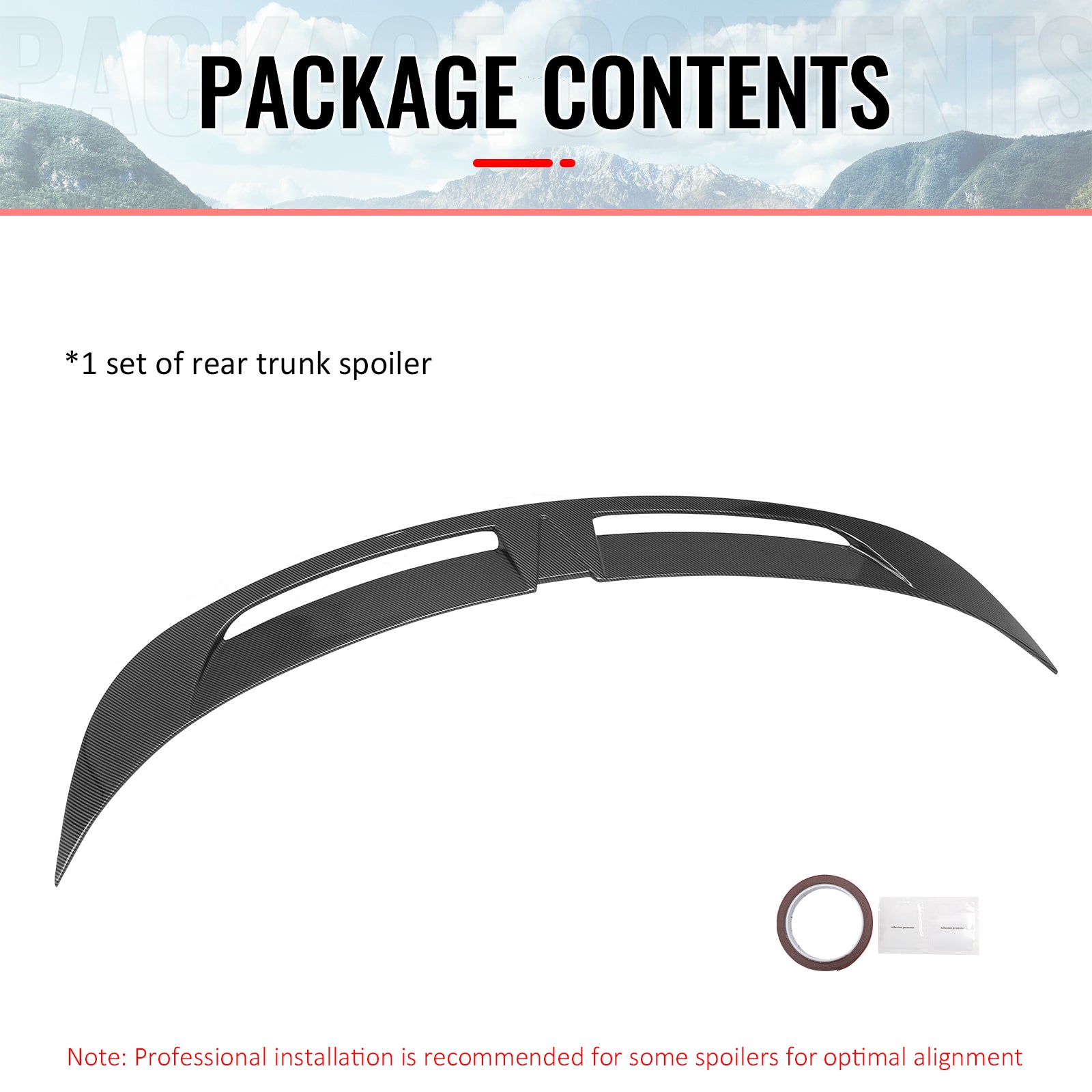 Fits 25-26 Tesla Model Y Trunk Spoiler Carbon Fiber Print Rear Wing ABS V2 Tail