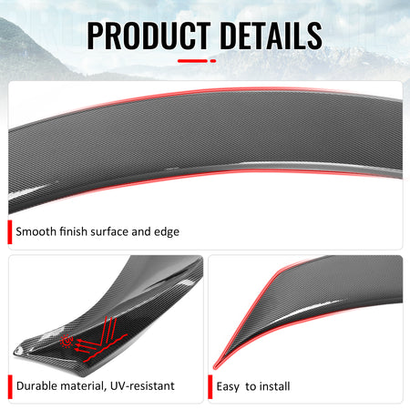 Fits 26-27 Tesla Model Y Juniper IKON Style Trunk Spoiler Carbon Fiber Print