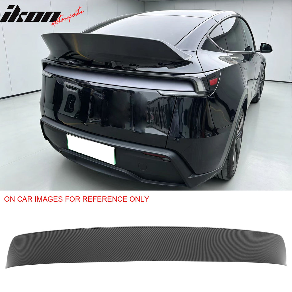Duckbill Rear Trunk Deck Lid Spoiler Wing Lip for 2026-2027 Tesla Model Y Juniper IKON Style Carbon Fiber Print ABS